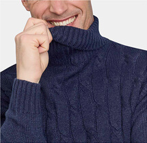 Pegasus Cable Roll Neck Jumper - MD449
